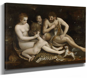 Adam And Eve And Their Children By Frans Floris