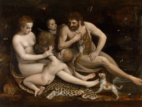 Frans Floris Adam And Eve And Their Children By Frans Floris