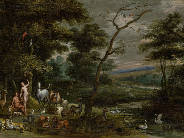 Jan Brueghel The Elder Adam And Eve In Paradise By Jan Brueghel The Elder