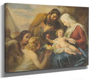 Adoration Of The Holy Family By Austrian School