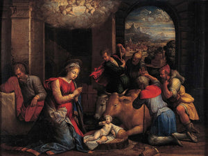 Benvenuto Tisi Adoration Of The Sheperds By Benvenuto Tisi