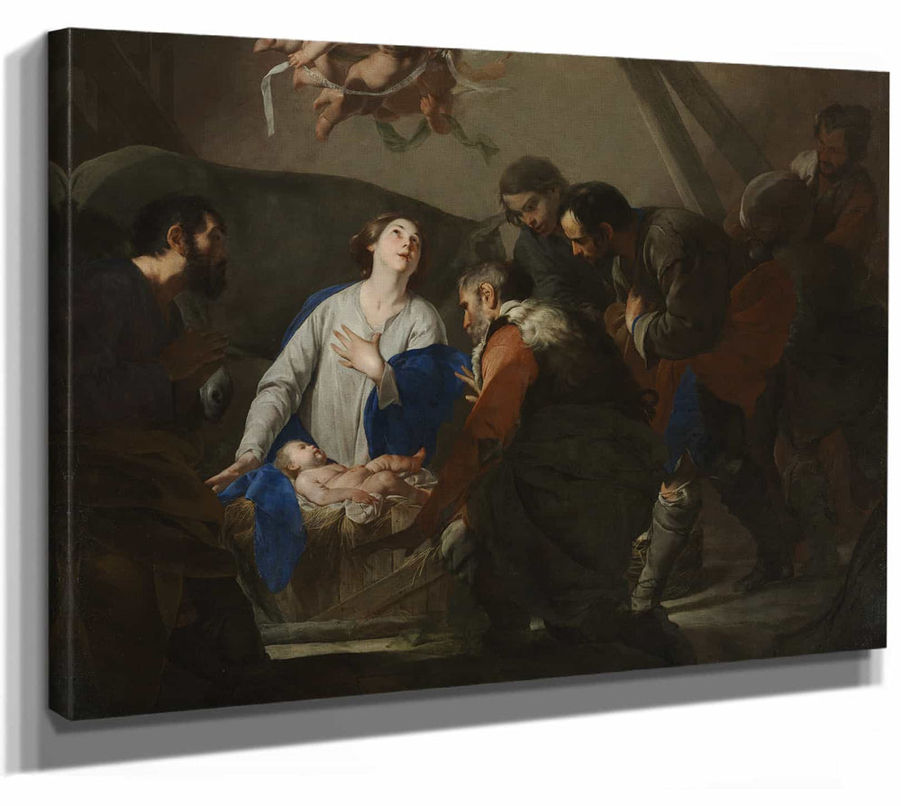 Bernardo Cavallino Adoration Of The Shepherds By Bernardo Cavallino 1