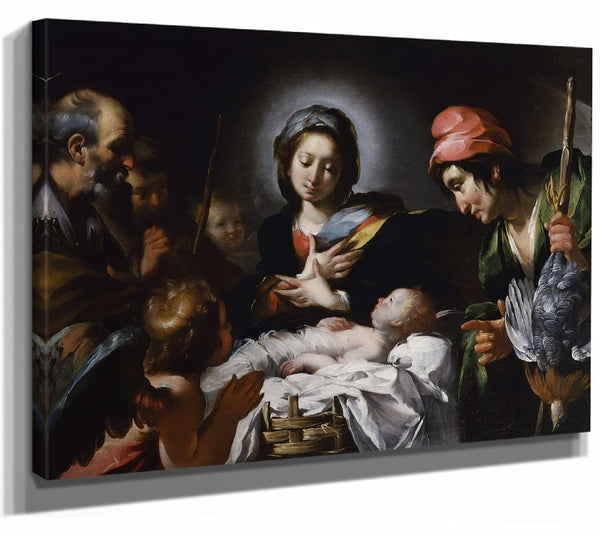 Adoration Of The Shepherds By Bernardo Strozzi