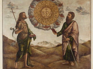 Benedetto Carpaccio Adorazione Del Nome Di Gesu Tra San Giovanni Battista E San Paolo By Benedetto Carpaccio