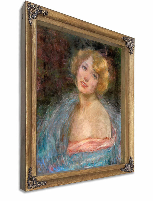 Blonde Girl With Boa By Alice Pike Barney