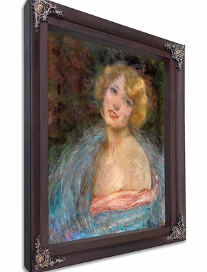 Blonde Girl With Boa By Alice Pike Barney