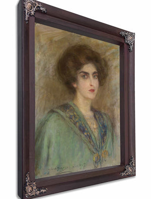 Laura In Green Cape By Alice Pike Barney