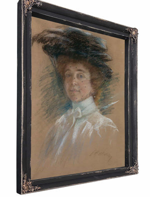 Self Portrait With Hat And Veil By Alice Pike Barney