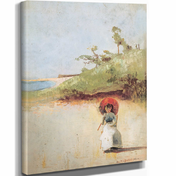 Charles Conder 11" x 14" / Stretched Canvas Wrap All On A Summers Day By Charles Conder