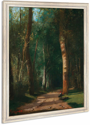 Allee Dans Une Foret By Camille Pissarro