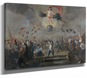 Balthazar Nebot 14" x 11" / Stretched Canvas Wrap Allegory Of Fortune By Balthazar Nebot