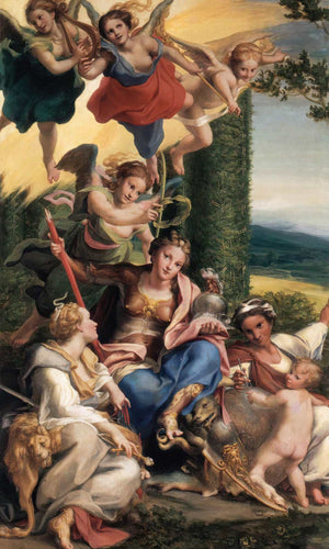 Correggio 12" x 18" / Unframed Paper Allegory Of Virtues By Correggio