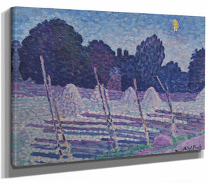 Alfred William Finch 14" x 11" / Stretched Canvas Wrap An Augusts Night By Alfred William Finch