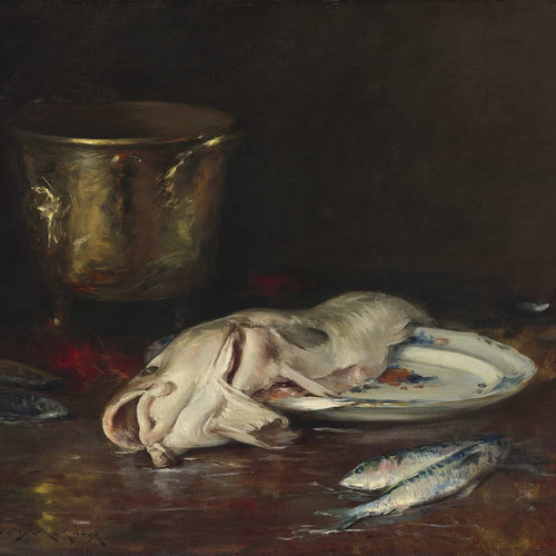 William Merritt Chase 12" x 12" / Unframed Paper An English Cod (1904) By William Merritt Chase