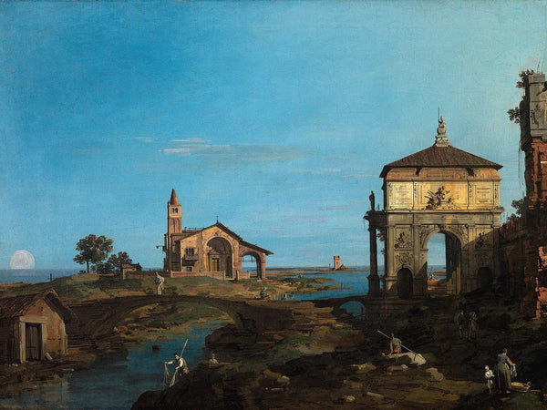 Canaletto An Island In The Lagoon With A Gateway And A Church (1743–44) By Canaletto