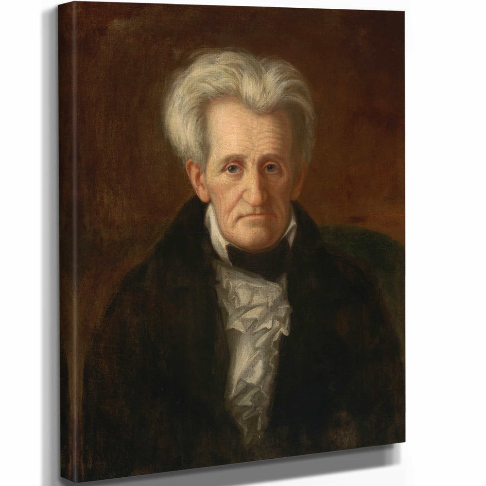 George Peter Alexander Healy 11" x 14" / Stretched Canvas Wrap Andrew Jackson By George Peter Alexander Healy