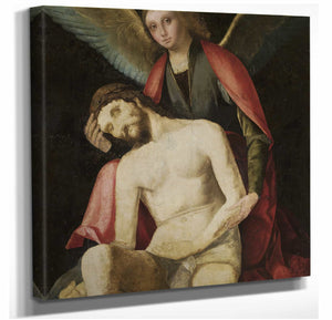 Boccaccino 12" x 12" / Stretched Canvas Wrap Angel Pieta By Boccaccino