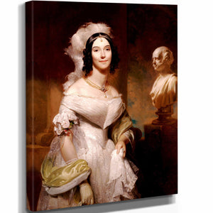 Henry Inman 11" x 14" / Stretched Canvas Wrap Angelica Singleton Van Buren By Henry Inman