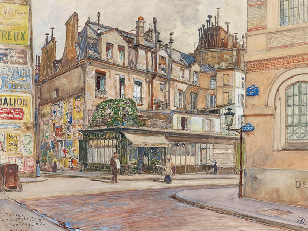 Frederic Houbron Angle Rue Mabillon Et Rue Clement En 1907 5eme Et 6eme Arrondissements By Frederic Houbron