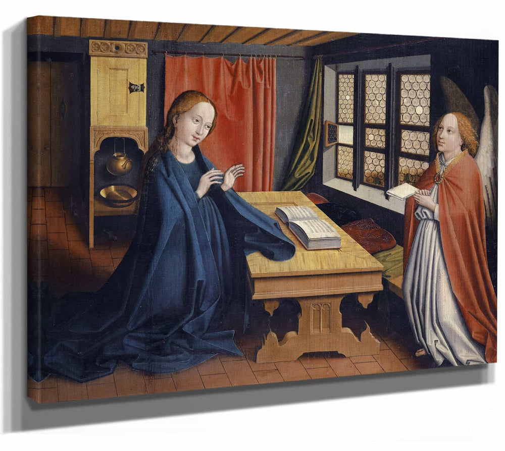 Jost Haller 14" x 11" / Stretched Canvas Wrap Annunciation By Jost Haller