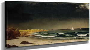 Martin Johnson Heade Approaching Storm  Beach Near Newport By Martin Johnson Heade