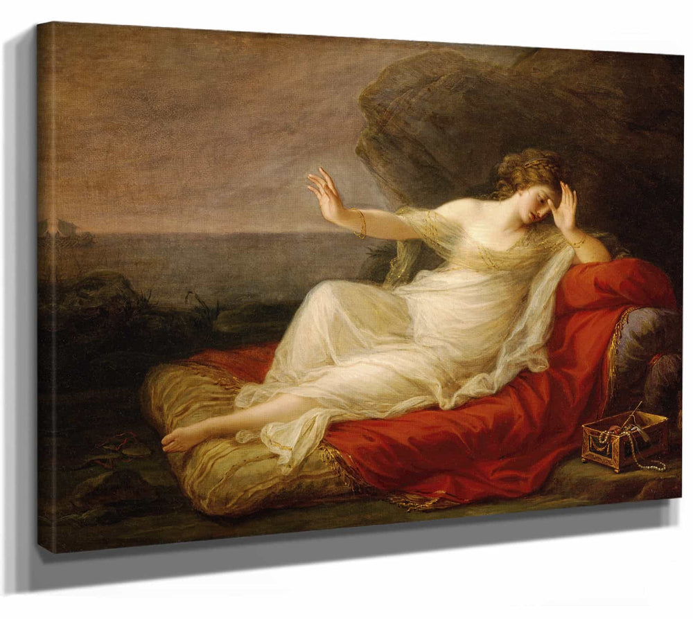 Angelica Kauffmann 14" x 11" / Stretched Canvas Wrap Ariadne Abandoned By Theseus By Angelica Kauffmann