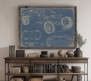 Aston Martin One 77 2010 Wall Art from Bella Frye.