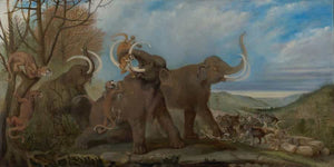 Benjamin Waterhouse Hawkins Attack In Pleistocene England By Benjamin Waterhouse Hawkins