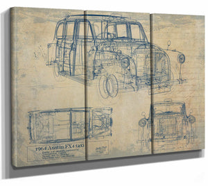 Austin fx4 Taxi 1964 Fbm Wall Art from Bella Frye.