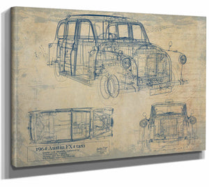 Austin fx4 Taxi 1964 Fbm Wall Art from Bella Frye.