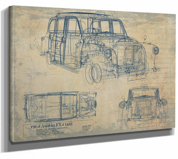 Austin fx4 Taxi 1964 Fbm Wall Art from Bella Frye.