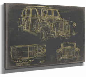 Austin fx4 Taxi 1964 Fbm Wall Art from Bella Frye.