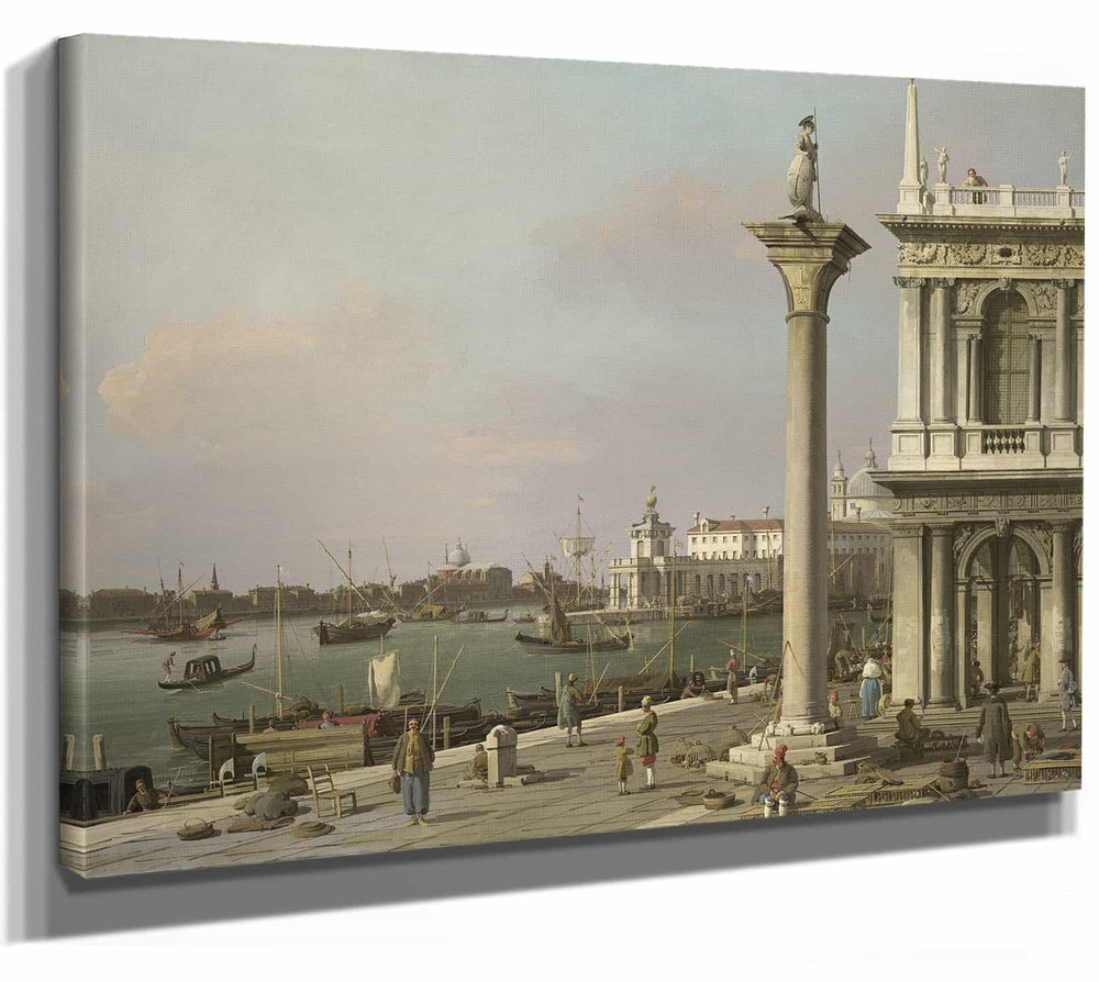 Canaletto 14" x 11" / Stretched Canvas Wrap Bacino Di S Marco  From The Piazzetta By Canaletto