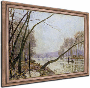 Bank Of The Seine In Autumn By Alfred Sisley