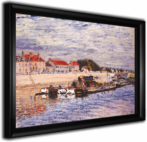 Barges On The Loing At Saint Mammes By Alfred Sisley