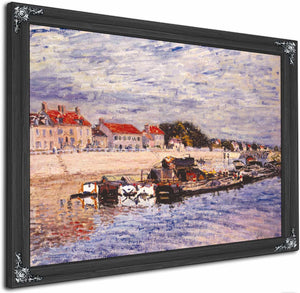 Barges On The Loing At Saint Mammes By Alfred Sisley