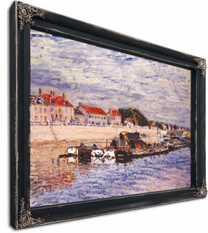 Barges On The Loing At Saint Mammes By Alfred Sisley