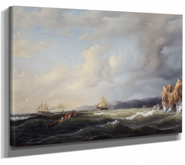 Bark Beating To Windward At Kullaberg By Marcus Larson