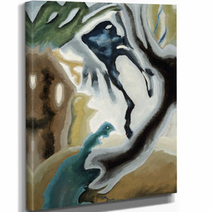 Arthur Dove 11" x 14" / Stretched Canvas Wrap Barnyard Fantasy By Arthur Dove