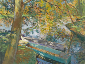 Pierre Georges Jeanniot Barques En Automne By Pierre Georges Jeanniot