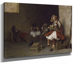 Jean Leon Gerome 14" x 11" / Stretched Canvas Wrap Bashi Bazouk Singing By Jean Leon Gerome