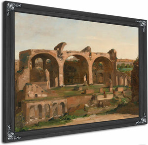 Basilica Of Constantine In The Roman Forum By Follower Of Jean Baptiste Camille Corot