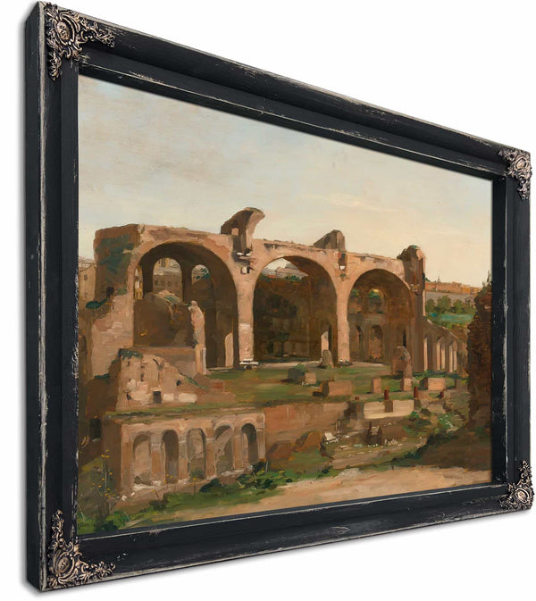 Basilica Of Constantine In The Roman Forum By Follower Of Jean Baptiste Camille Corot