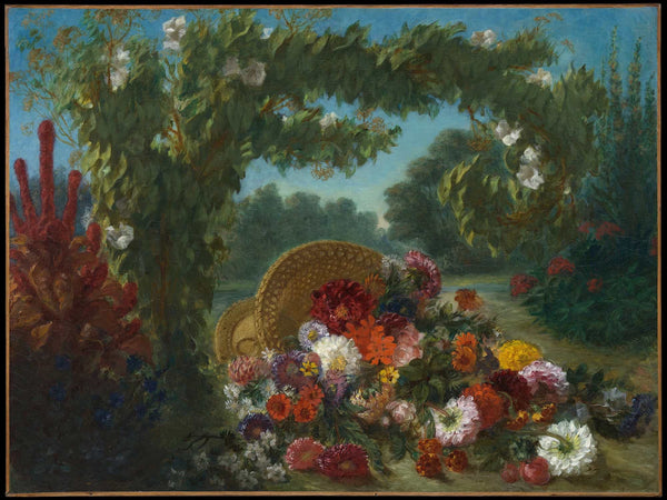 Eugene Delacroix Basket Of Flowers (1848–49) By Eugene Delacroix