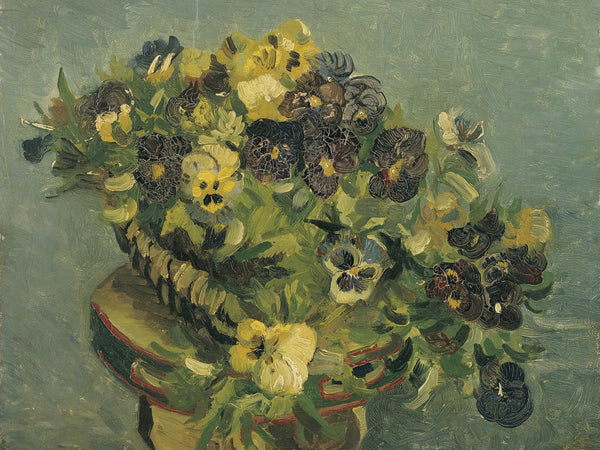 Vincent Van Gogh Basket Of Pansies On A Small Table (1887) By Vincent Van Gogh