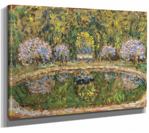 Henri Le Sidaner 14" x 11" / Stretched Canvas Wrap Bassin De Trianon Versailles By Henri Le Sidaner