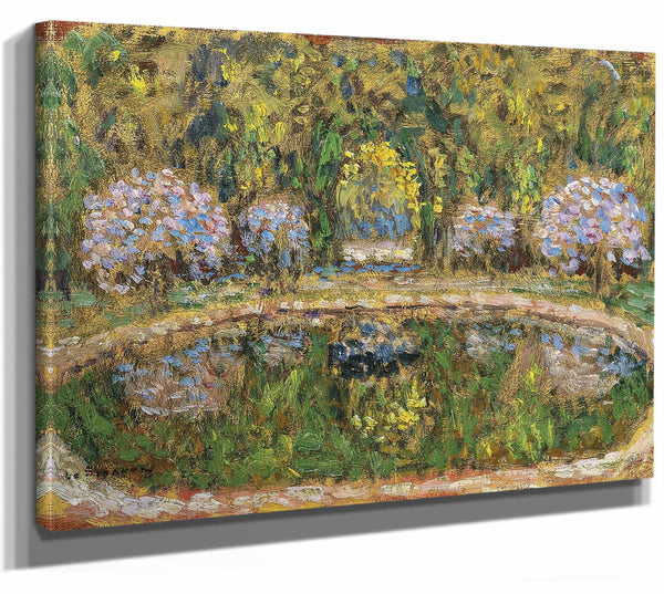 Henri Le Sidaner 14" x 11" / Stretched Canvas Wrap Bassin De Trianon Versailles By Henri Le Sidaner