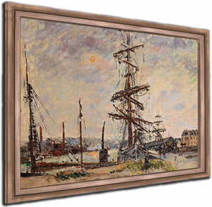 Bateaux A Quai Au Havre By Gustave Loiseau 1