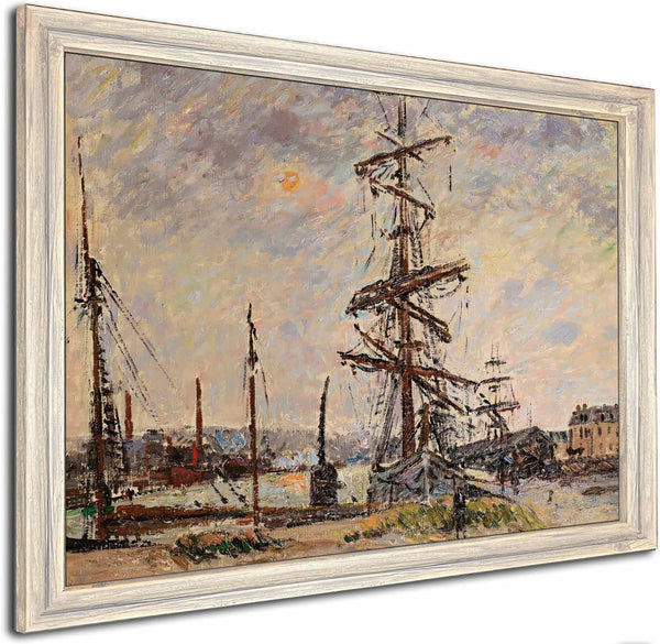 Bateaux A Quai Au Havre By Gustave Loiseau 1