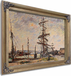 Bateaux A Quai Au Havre By Gustave Loiseau 1